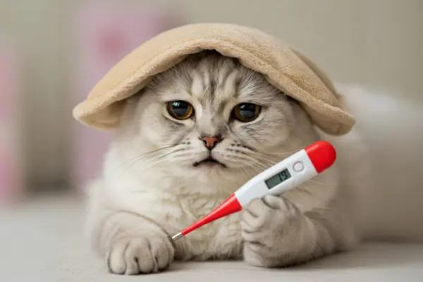 Gato com febre? Como identificar e o que fazer para ajudá-lo